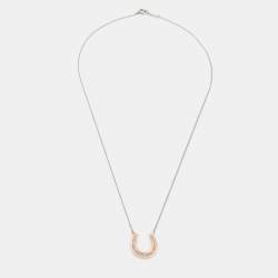 Pre Owned Tiffany & Co. Rubedo Horseshoe Sterling Silver Pendant Necklace