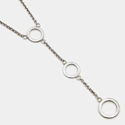 Pre Owned Tiffany & Co. Circles Sterling Silver Station Necklace