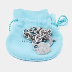 Pre Owned Tiffany & Co. Return To Tiffany Love Heart Tag Sterling Silver Toggle Bracelet