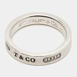 Tiffany & Co. Tiffany 1837 Sterling Silver Band Ring Size 52