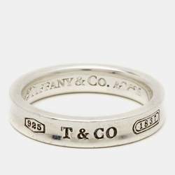 Tiffany & Co. Tiffany 1837 Sterling Silver Band Ring Size 52