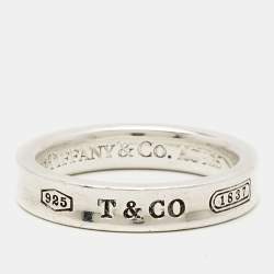 Tiffany & Co. Tiffany 1837 Sterling Silver Band Ring Size 52