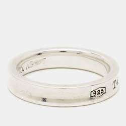 Tiffany & Co. Tiffany 1837 Sterling Silver Band Ring Size 52