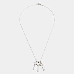 Pre Owned Tiffany & Co. Tiffany Keys Sterling Silver 3 Pendant Necklace