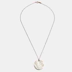 Pre Owned Tiffany & Co. Notes Sterling SIlver Pendant Necklace