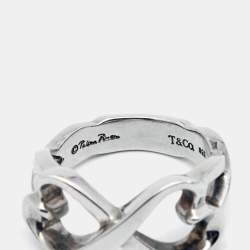 Pre Owned Tiffany & Co.Paloma Picasso Heart Sterling Silver Ring Size 51