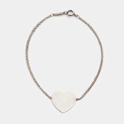 Pre Owned Tiffany & Co. Return To Tiffany Love Heart Tag Sterling Silver Bracelet