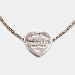 Pre Owned Tiffany & Co. Return To Tiffany Love Heart Tag Sterling Silver Bracelet