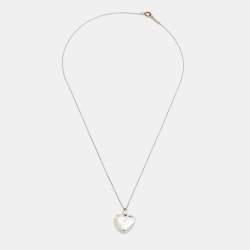 Pre Owned Tiffany & Co. Tiffany Heart Sterling Silver Pendant Necklace