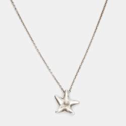 Pre Owned Tiffany & Co. Elsa Peretti Starfish Sterling Silver Pendant Necklace