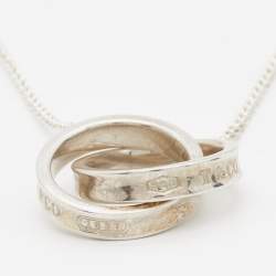 Pre Owned Tiffany & Co. 1837 Interlocking Circles Sterling Silver Necklace