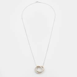 Pre Owned Tiffany & Co. 1837 Interlocking Circles Sterling Silver Necklace