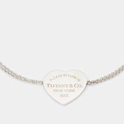 Tiffany & Co. Return To Tiffany Heart Tag Double Chain Sterling Silver Bracelet