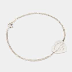 Tiffany & Co. Return To Tiffany Heart Tag Double Chain Sterling Silver Bracelet
