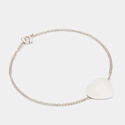 Tiffany & Co. Return To Tiffany Heart Tag Double Chain Sterling Silver Bracelet