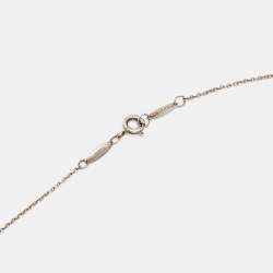 Pre Owned Tiffany & Co. Elsa Peretti Sterling Silver Bean Pendant Necklace