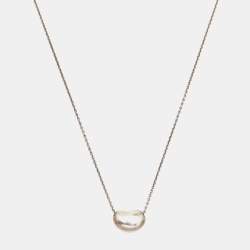 Pre Owned Tiffany & Co. Elsa Peretti Sterling Silver Bean Pendant Necklace