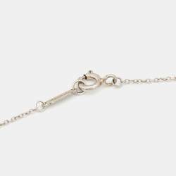 Tiffany & Co. Atlas Key Sterling Silver Pendant Long Chain Necklace