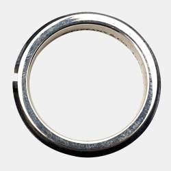 Pre Owned Tiffany & Co. Tiffany T Ceramic Sterling Silver Ring Size 52