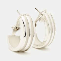 Pre Owned Tiffany & Co. Atlas Groove Sterling Silver Earrings