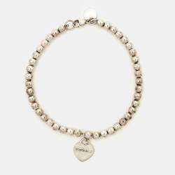 Tiffany & Co. Return To Tiffany Heart Tag Sterling Silver Beaded Bracelet