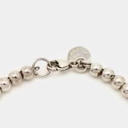 Tiffany & Co. Return To Tiffany Heart Tag Sterling Silver Beaded Bracelet