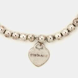 Tiffany & Co. Return To Tiffany Heart Tag Sterling Silver Beaded Bracelet
