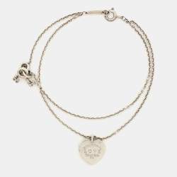 Tiffany & Co. Return To Tiffany Love Heart Tag Key Sterling Silver Bracelet