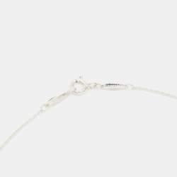 Pre Owned Tiffany & Co. Elsa Peretti Open Heart Sterling Silver Pendant Necklace