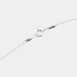 Pre Owned Tiffany & Co. Elsa Peretti Open Heart Sterling Silver Pendant Necklace
