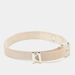 Pre Owned Tiffany & Co. Somerset Sterling Silver Narrow Buckle Wrap Bracelet