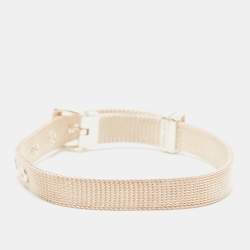 Pre Owned Tiffany & Co. Somerset Sterling Silver Narrow Buckle Wrap Bracelet