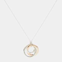 Tiffany & Co. 1837 Interlocking Circles Sterling Silver Rubedo Necklace