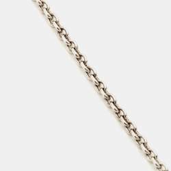 Pre Owned Tiffany & Co. Knot Key Pendant Enamel Sterling Silver Necklace