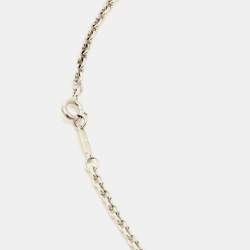 Pre Owned Tiffany & Co. Knot Key Pendant Enamel Sterling Silver Necklace