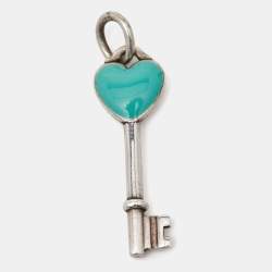 Pre Owned Tiffany & Co. Tiffany Key Enamel Sterling Silver Pendant