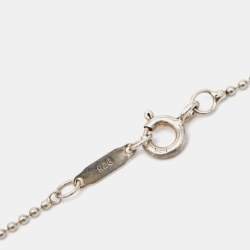 Pre Owned Tiffany & Co. Crown Key Sterling Silver Pendant Necklace