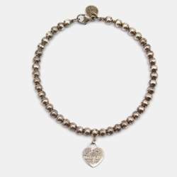 Pre Owned Tiffany & Co. Return to Tiffany Enamel Sterling Silver Beads Bracelet