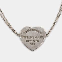Pre Owned Tiffany & Co. Return To Tiffany Heart Sterling Silver Chain Bracelet
