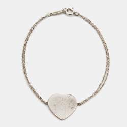 Pre Owned Tiffany & Co. Return To Tiffany Heart Sterling Silver Chain Bracelet