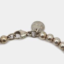 Tiffany & Co. Return To Tiffany Heart Tag Sterling Silver Beaded Bracelet
