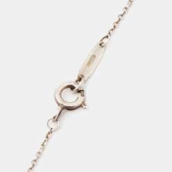 Pre Owned Tiffany & Co. Shopping Bag Charm Enamel Sterling Silver Necklace