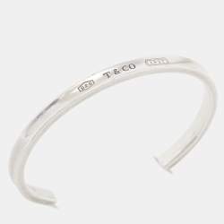 Tiffany & Co. Tiffany 1837 Sterling Silver Narrow Open Cuff Bracelet