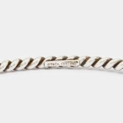 Pre Owned Tiffany & Co. Silver Twist Narrow Bangle Bracelet