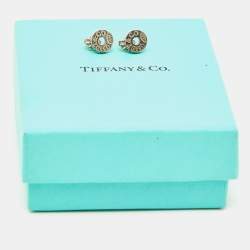 Pre Owned Tiffany & Co. 1837 Circle Silver Stud Earrings