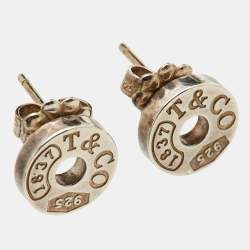 Pre Owned Tiffany & Co. 1837 Circle Silver Stud Earrings