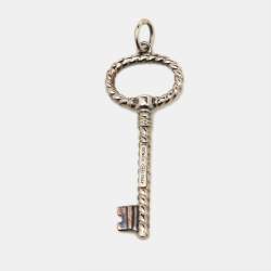 Tiffany & Co. T& Co. Twisted Rope Silver Key Pendant
