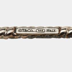 Tiffany & Co. T& Co. Twisted Rope Silver Key Pendant
