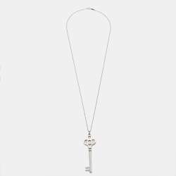 Tiffany & Co. Crown Key Sterling Silver Pendant Necklace