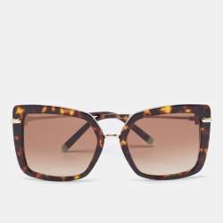 Pre Owned Tiffany & Co. Brown Tortoise Gradient TF 4185 Square Sunglasses